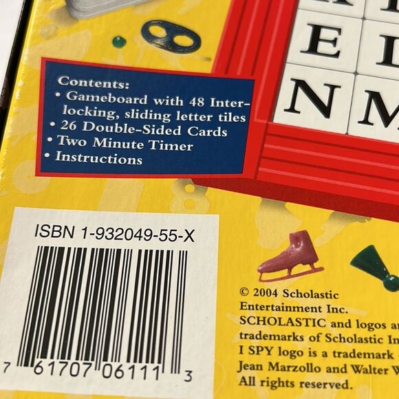 I SPY WORD SCRAMBLE Game Scholastic Briarpatch 7 Up Family Fun NWOT Educational - Picture 9 of 9